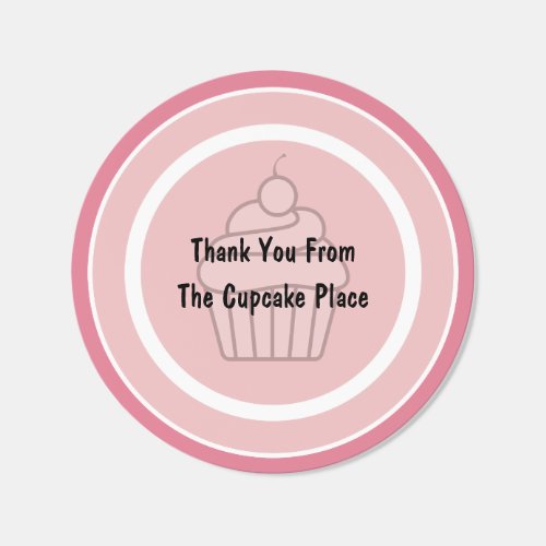 Trendy Cupcake Theme Bulk Thank You Sticker Labels