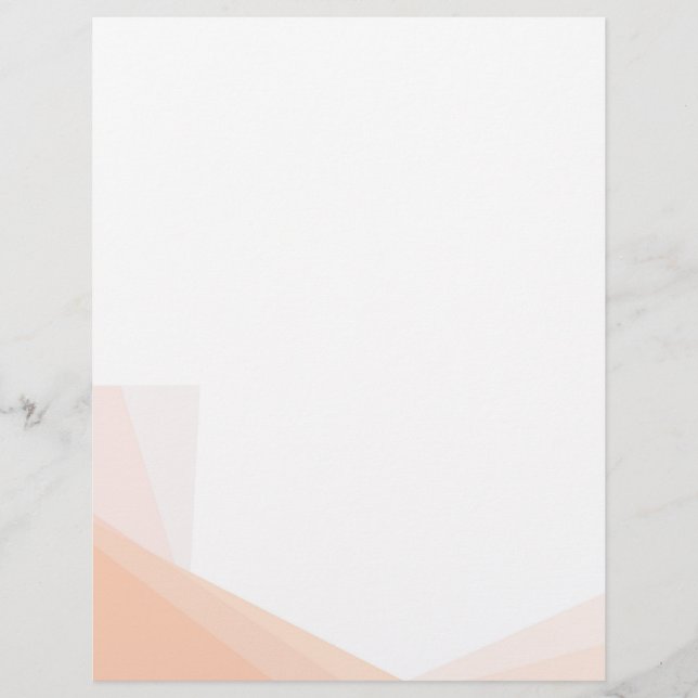 Trendy Custom Apricot White Color Elegant Blank Letterhead (Front)