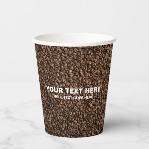 Trendy Custom Business Logo Here Elegant Coffee Paper Cups