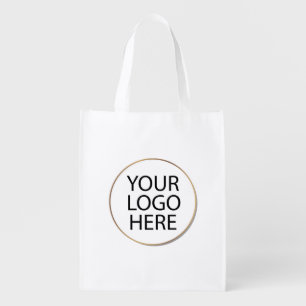 Trendy Custom Company Logo - Business Professional Grocery Bag