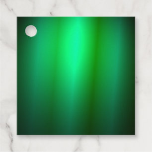 Trendy Custom Green Black Color Blank Template Favor Tags