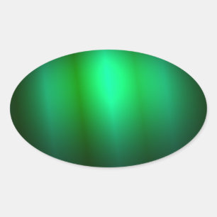 Trendy Custom Green Black Color Blank Template Oval Sticker
