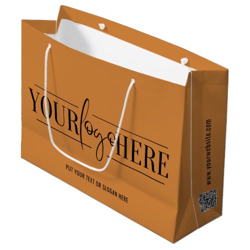 Trendy Custom Logo  QR Code  Website Business Large Gift Bag