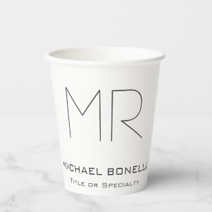 Trendy custom made modern minimalist paper cups