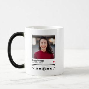 Trendy Custom Name Happy Birthday Photo Color Morph Mug
