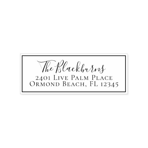 Trendy Custom Personalized Return Address Label Rubber Stamp