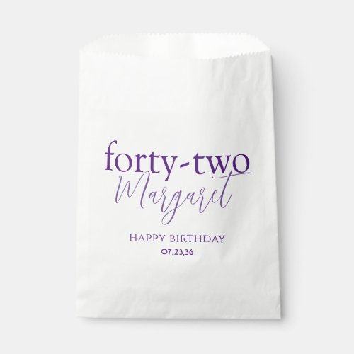 Trendy Custom Printed Birthday Party Favor Bags