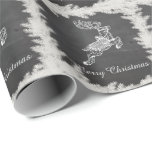Trendy cute Christmas reindeer winter chalkboard Wrapping Paper<br><div class="desc">Trendy cute Christmas reindeer holiday chalkboard design. Sophisticated and artistic color composition. A modern,  unique graphic art work made for you. You can customize this product by adding your own name nickname or monogram,  or change text.Perfect gifts for unique designs lovers.</div>