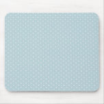 Trendy Cute Girly Blue White Polka Dots Pattern Mouse Pad at Zazzle
