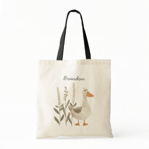 Trendy Cute Goose Customizable Kids Tote Bag