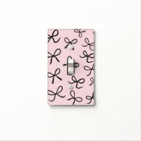 Trendy Cute Little Black Bows Pink