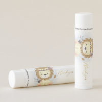 Trendy Cute Little Lion Boho Boy Baby Shower Lip Balm