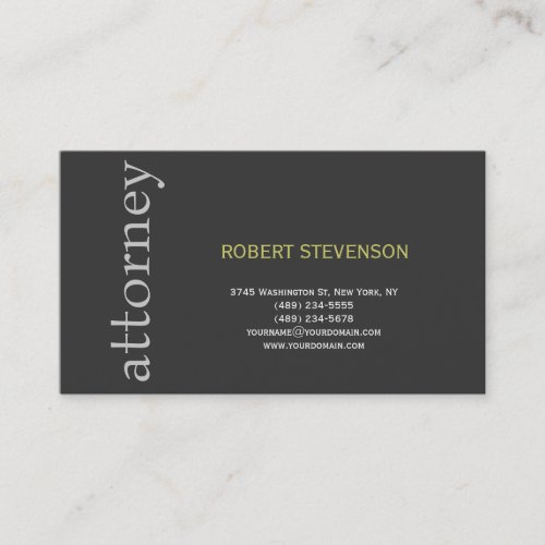 Trendy Cute Plain Attorney at Law Business Card