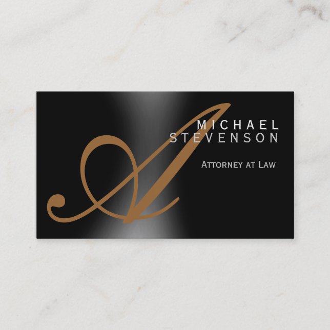 Trendy Cute Plain Chic Attorney Law Business Card (Front)