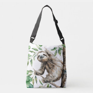 Trendy Cute Sloth In A Tree Crossbody Bag