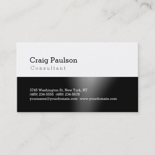 Trendy Cute Standard Black White Business Card