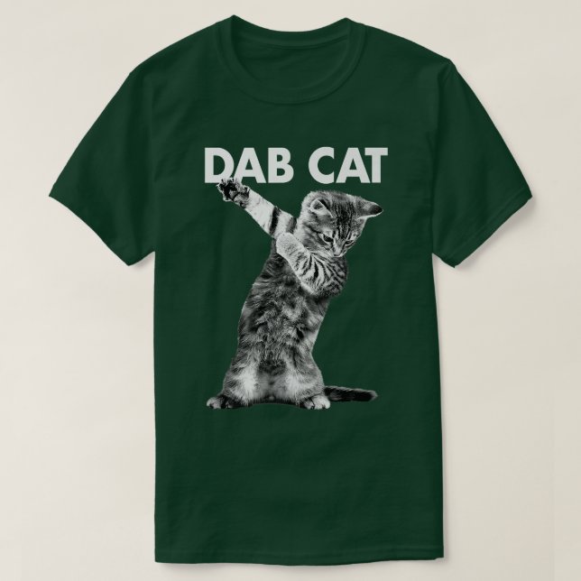 Trendy Dab Cat Kitten Graphic  T-Shirt (Design Front)