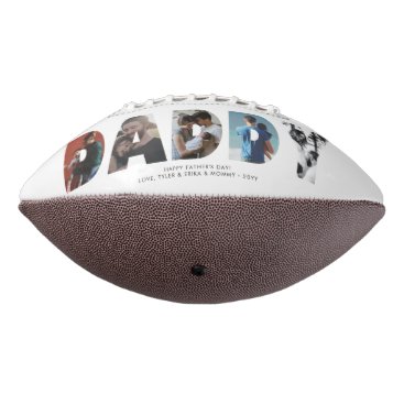 Trendy DADDY Photo Collage Chic Happy Father's Day Football