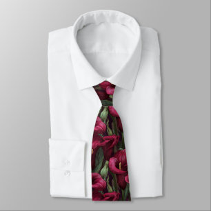 Trendy Dads Day Gifts Calla Lilies Neck Tie