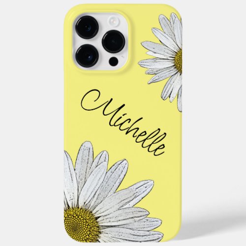 Trendy Daisies Floral Yellow Custom  Case_Mate iPhone 14 Pro Max Case