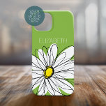 Trendy Daisy Floral Illustration - lime and yellow iPhone 15 Pro Max Case<br><div class="desc">A zen and whimsical,  hipster piece of art. You can add a name,  monogram or other custom text. If you need to move the art around,  click on the customize button to make changes.</div>