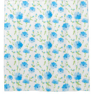 Trendy Daisy Floral Shower Curtain