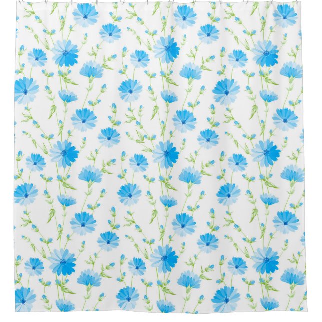 Trendy Daisy Floral      Shower Curtain (Front)