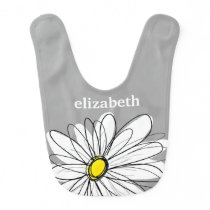 Trendy Daisy with gray and yellow Bib Trendy Daisy with gray and yellow Bib