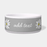 Trendy Daisy with gray and yellow Bowl<br><div class="desc">A zen and whimsical,  hipster piece of art. You can add a name,  monogram or other custom text. If you need to move the art around,  click on the customize button to make changes.</div>