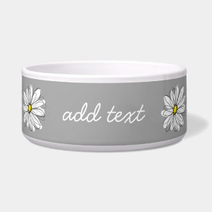 Trendy Daisy with gray and yellow Bowl