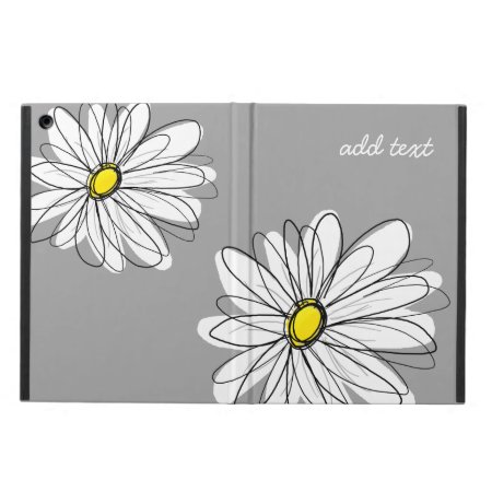 Trendy Daisy With Gray And Yellow Case For Ipad Air