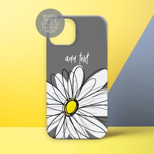 Trendy Daisy with gray and yellow Case_Mate iPhone 14 Plus Case