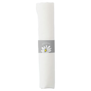 Trendy Daisy with gray and yellow Napkin Bands