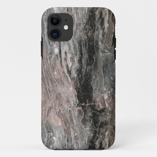 Trendy Dark And Light Gray Marble Pattern Case-Mate iPhone Case (Back)