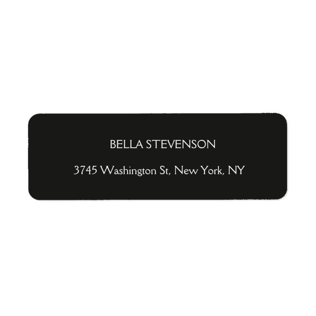 Trendy Dark Grey Plain Simple Minimalist Stylish Label (Front)