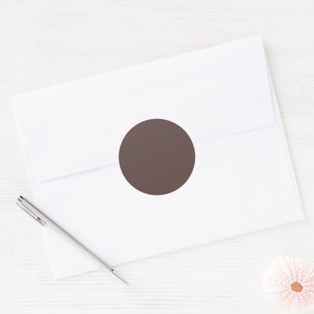 Trendy Dark Mocha Brown - Sticker (Envelope)