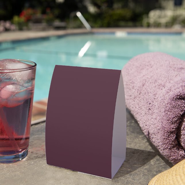 Trendy Dark Plum Brown - Paper Table Tent (Insitu(On Table))