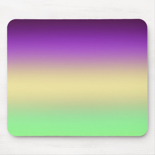 Trendy dark purple light yellow green gradient mouse pad (Front)