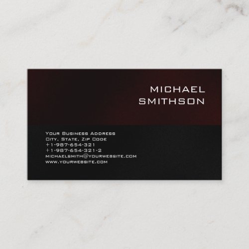 Trendy Dark Red Stripe Black Gray Business Card