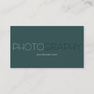 Trendy Dark Slate Grey Photographer Business Card