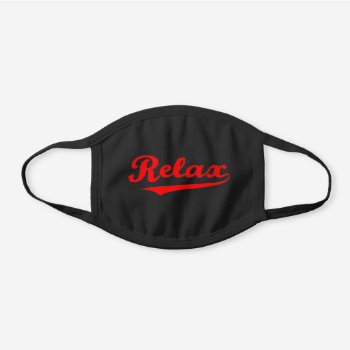 Trendy Decorative Red Relax Reusable Washable Black Cotton Face Mask by greenexpresssions at Zazzle