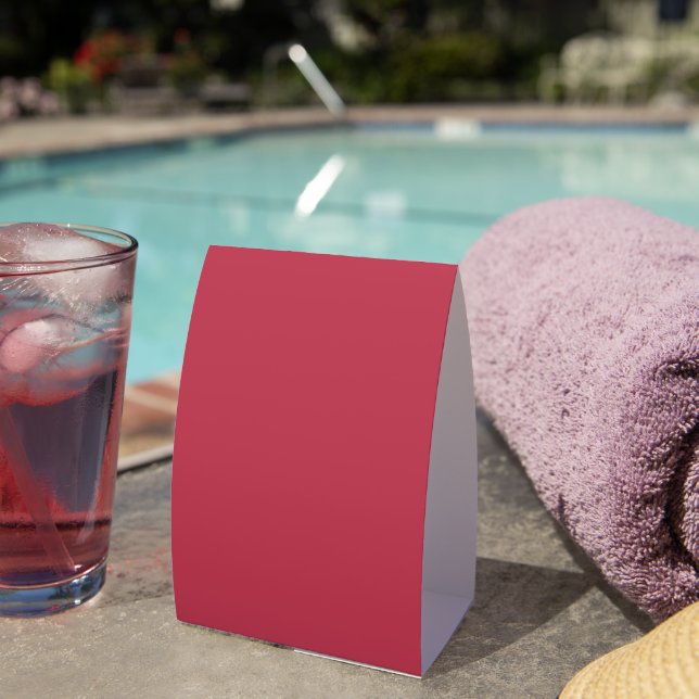 Trendy Deep Raspberry Red - Paper Table Tent (Insitu(On Table))