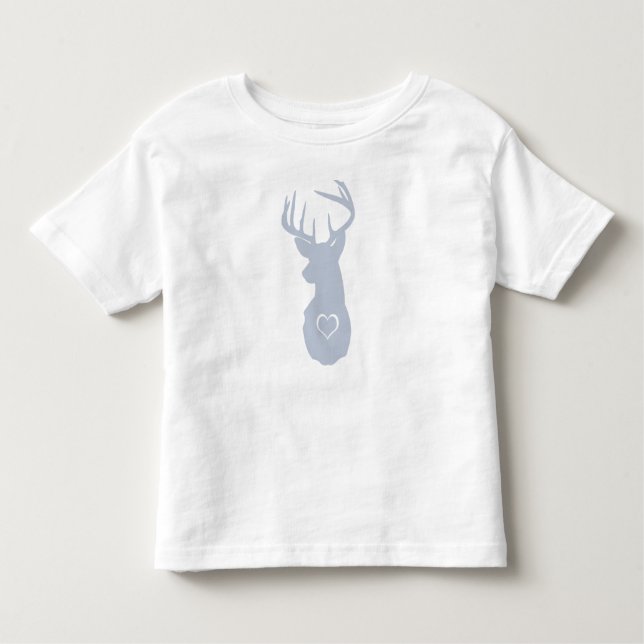 TRENDY DEER WITH HEARTS TODDLER T-SHIRT (Front)