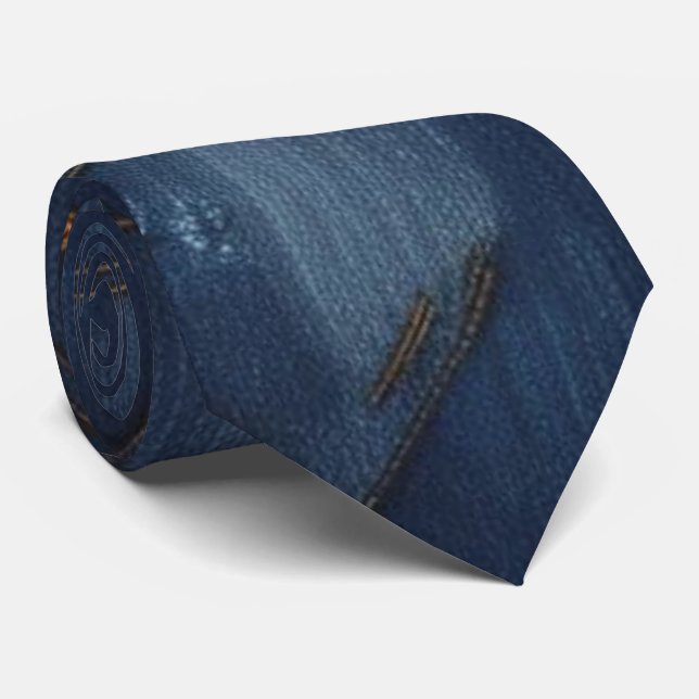 Trendy Denim Style Neck Tie (Rolled)