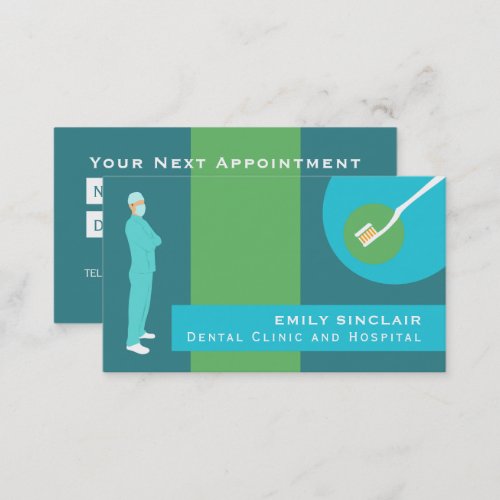 Trendy Dentist Design Dentist Appointment Business Card