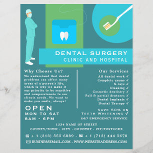 Trendy Dentist Design, Dentistry, Dentist Advert Flyer