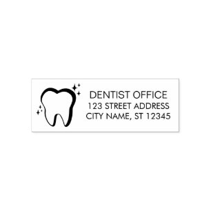 Trendy Dentist Office Return Address Self-inking Stamp