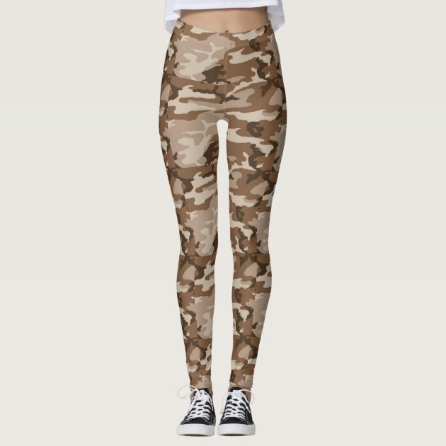 Trendy Desert Tan Camouflage Yoga 