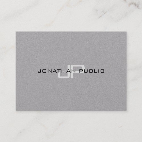 Trendy Design Elegant Monogram Minimalist Plain Business Card