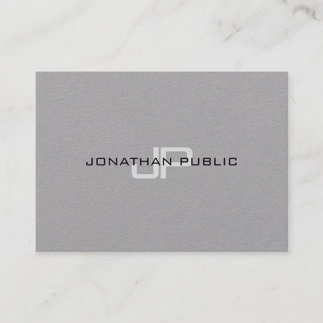 Trendy Design Elegant Monogram Minimalist Plain Business Card | Zazzle